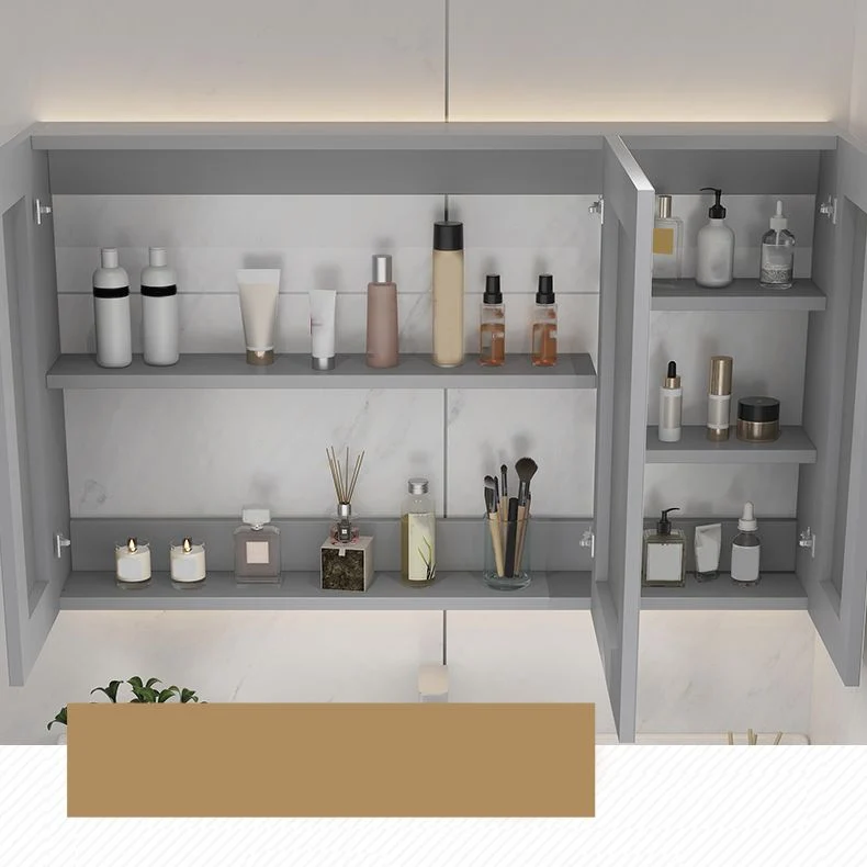 Tocador para lavabo de baño Glam, tocador de baño para montaje en pared con espejo Clearhalo