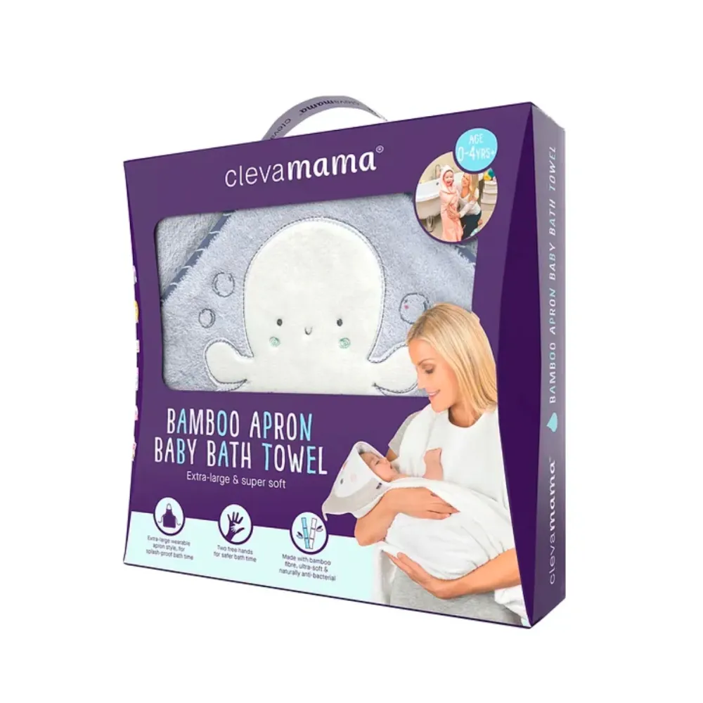 TOALLA DELANTAL BABMBÚ CELESTE CLEVAMAMA