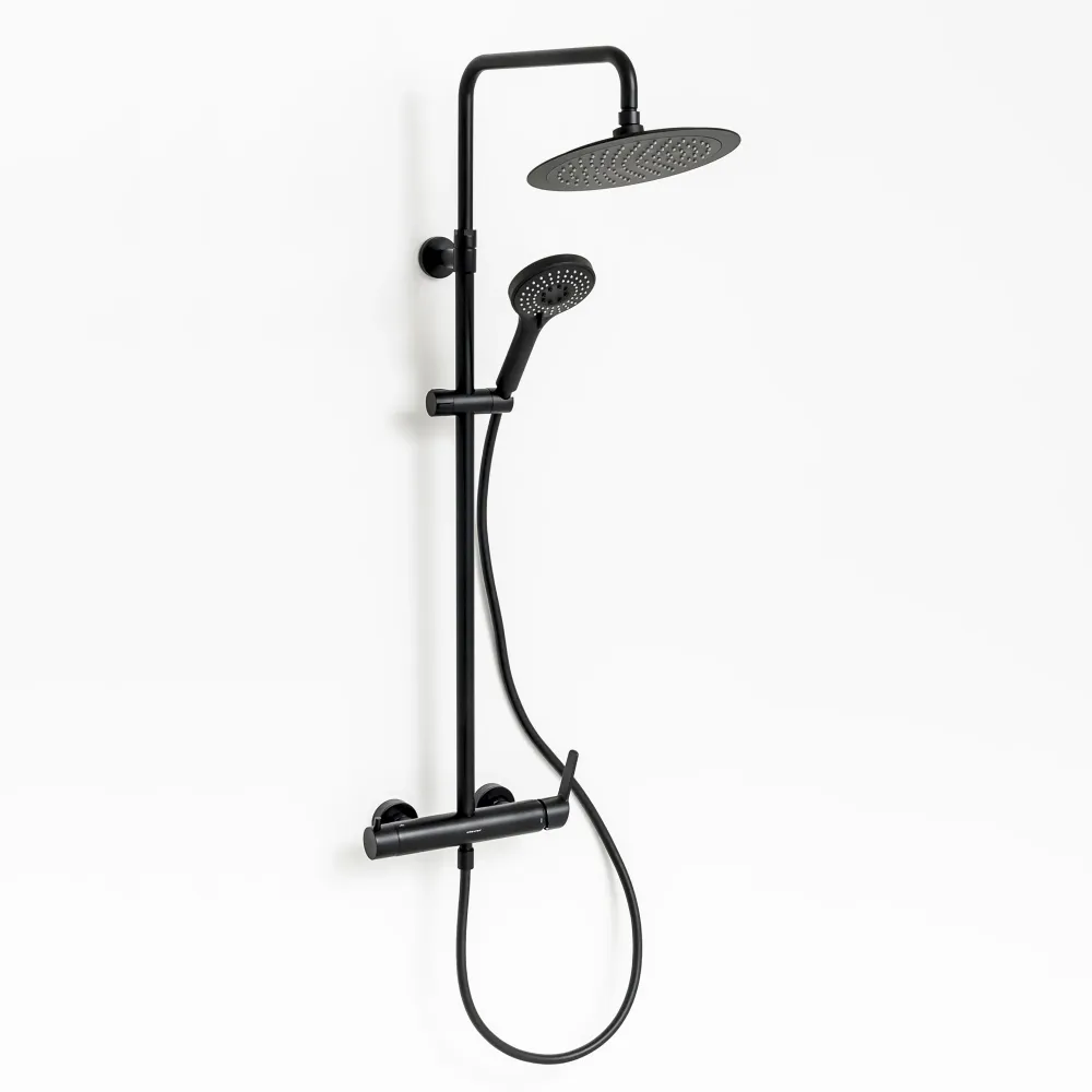 Conjunto de ducha monomando extensible Negro Panam Evo Xtreme Clever