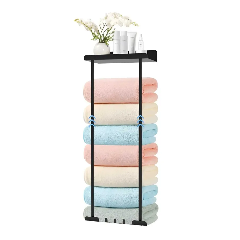 Colgador 8 Toallas Acero Inoxidable 30x16x38 CM