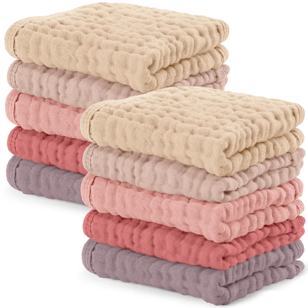 COMFY CUBS BEBE NIÑ TOALLITAS MUSLIN MULTICOLOR 10PK