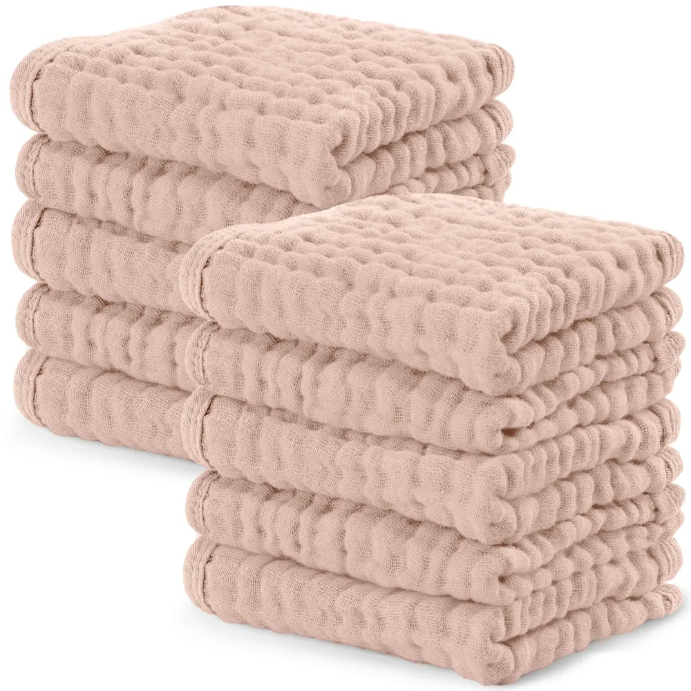 COMFY CUBS BEBE NIÑ TOALLITAS MUSLIN BLUSH 10PK