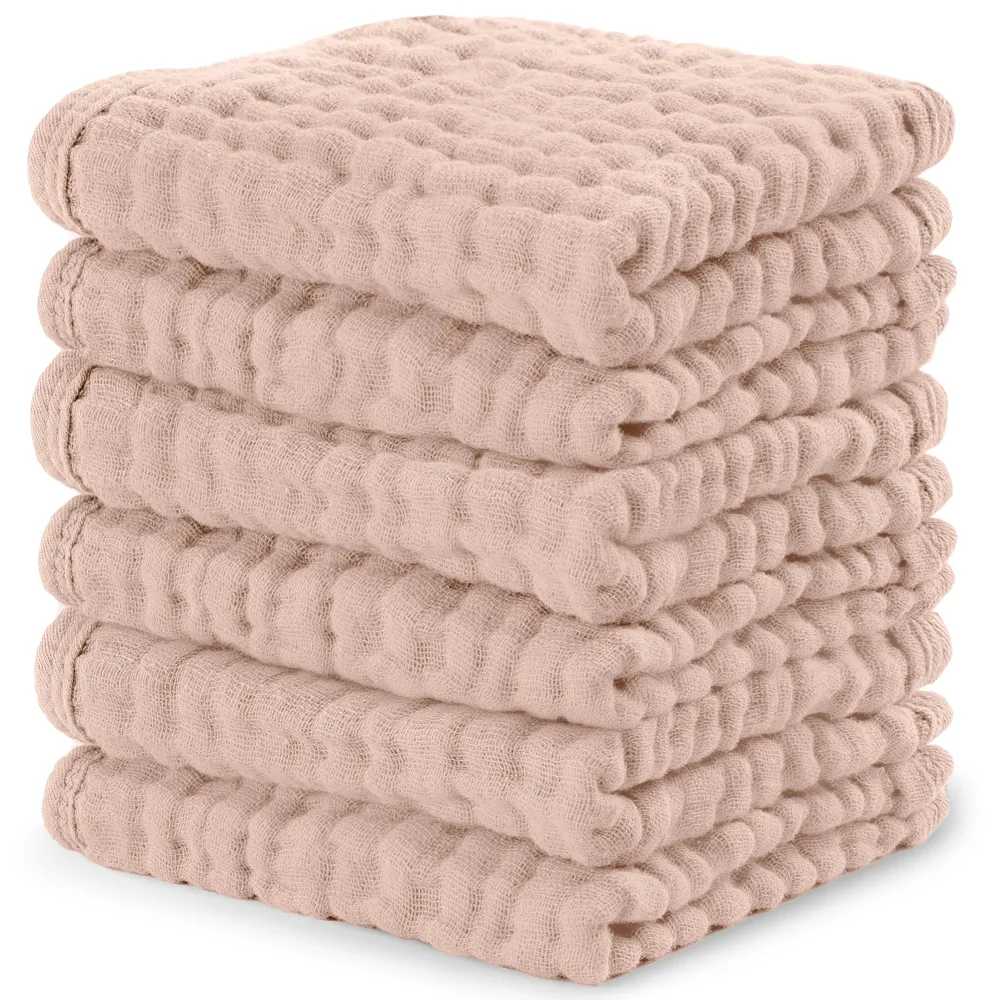 COMFY CUBS BEBE NIÑ TOALLITAS MUSLIN BLUSH 6PK