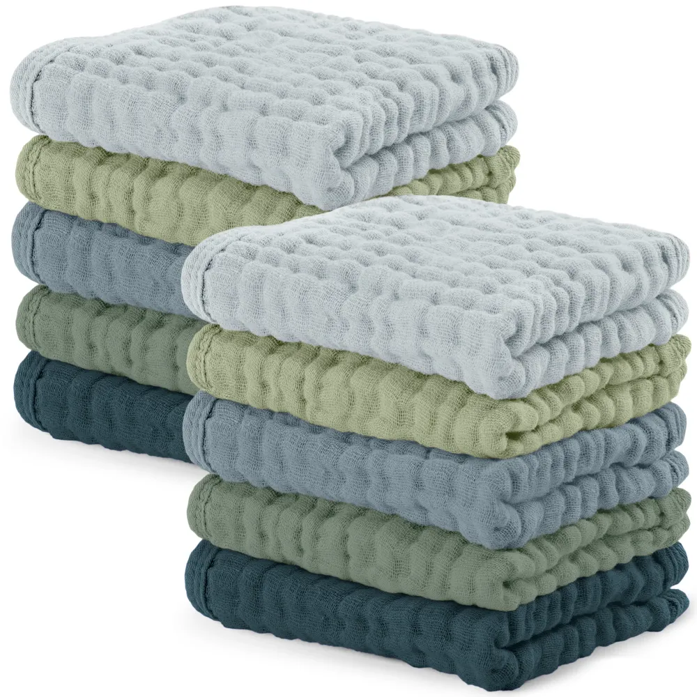 COMFY CUBS BEBE NIÑO TOALLITAS MUSLIN MULTICOLOR 10PK