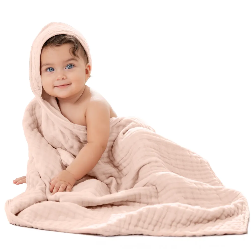 COMFY CUBS TOALLA CON CAPUCHA BLUSH 2PK