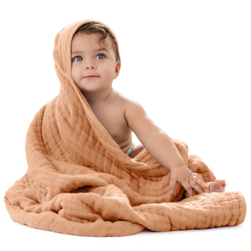 COMFY CUBS TOALLA CON CAPUCHA CARAMEL 2PK