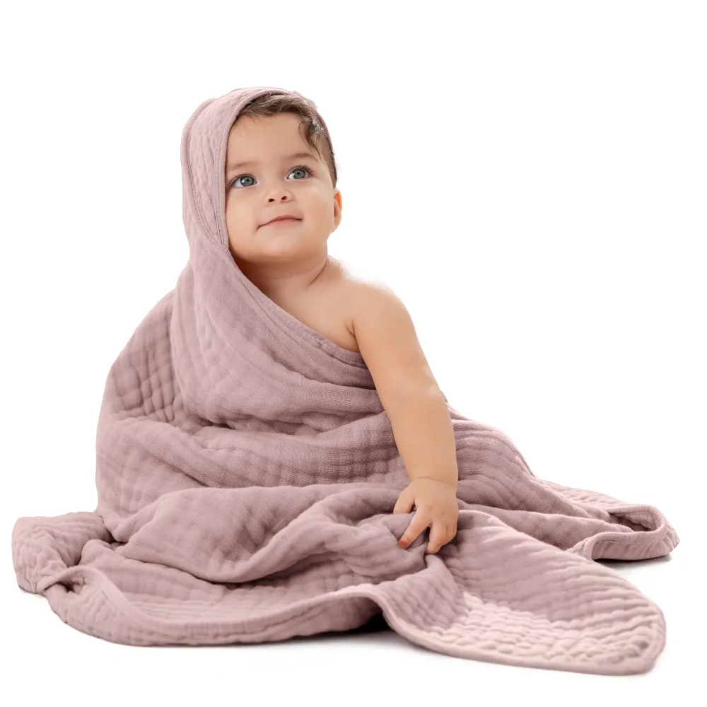 COMFY CUBS TOALLA CON CAPUCHA MAUVE 2PK