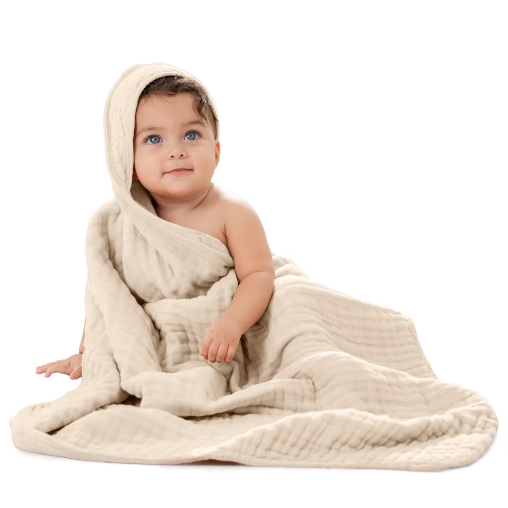COMFY CUBS TOALLA CON CAPUCHA SAND 2PK