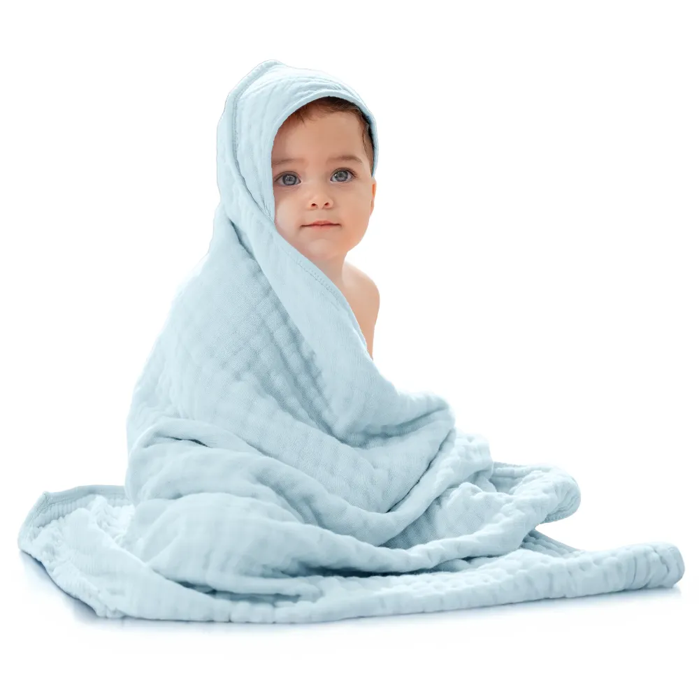 COMFY CUBS TOALLA CON CAPUCHA SKY BLUE 2PK