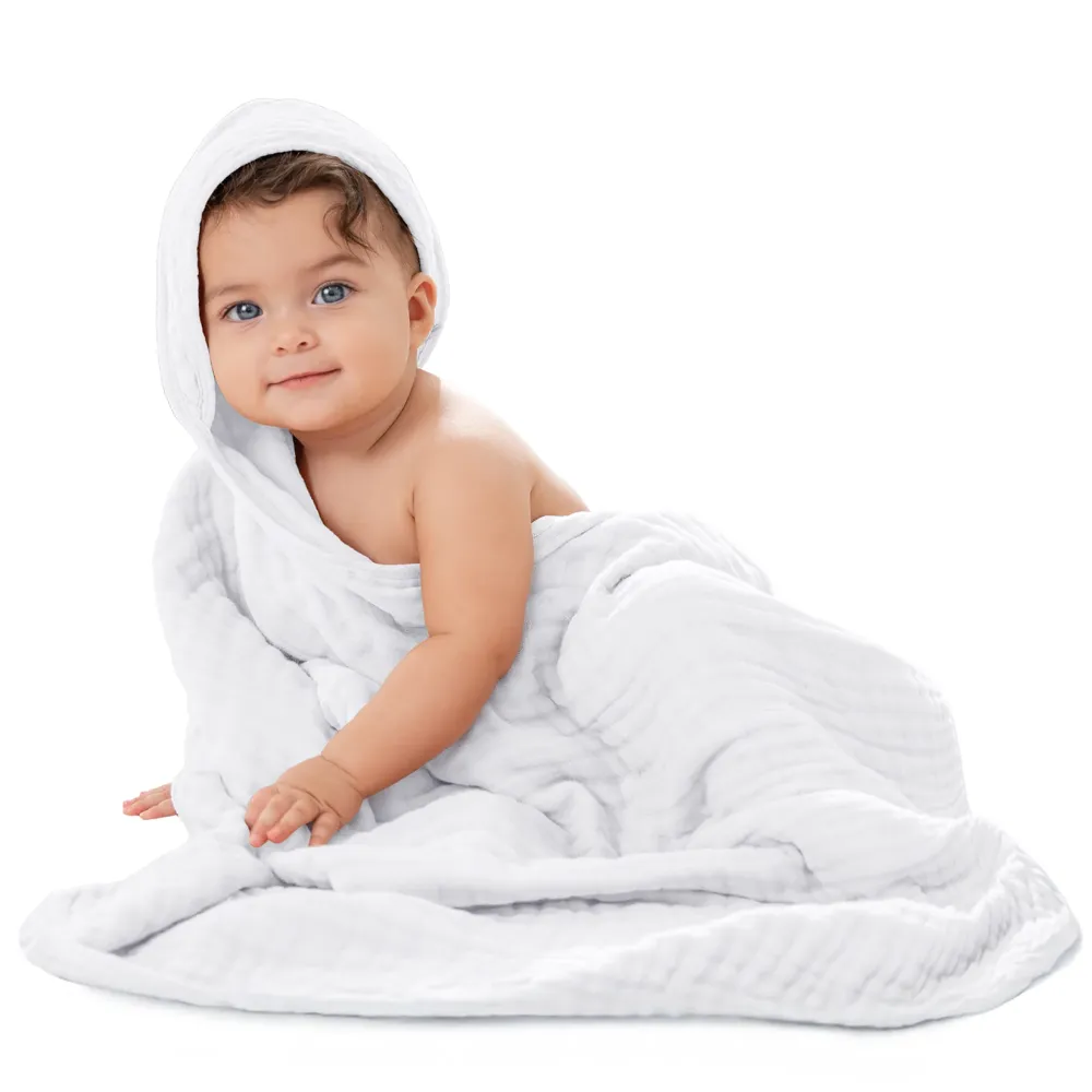 COMFY CUBS TOALLA CON CAPUCHA WHITE 2PK
