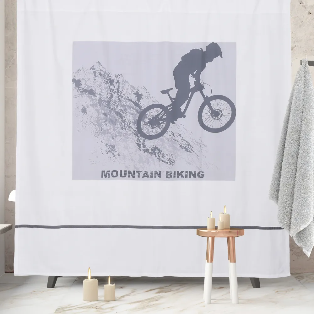CORTINA DE BAÑO ALGODÓN BIKE Complementa Diseno
