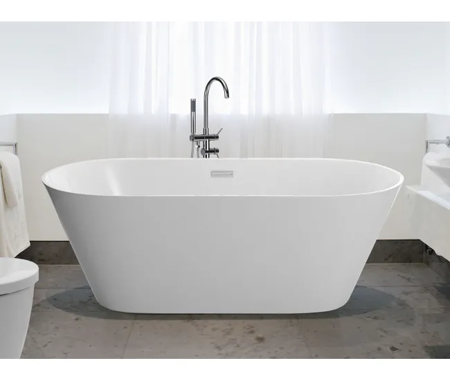 Con Certificación CE Bañera de acrílico blanco/plateado 150 cm HAVANA