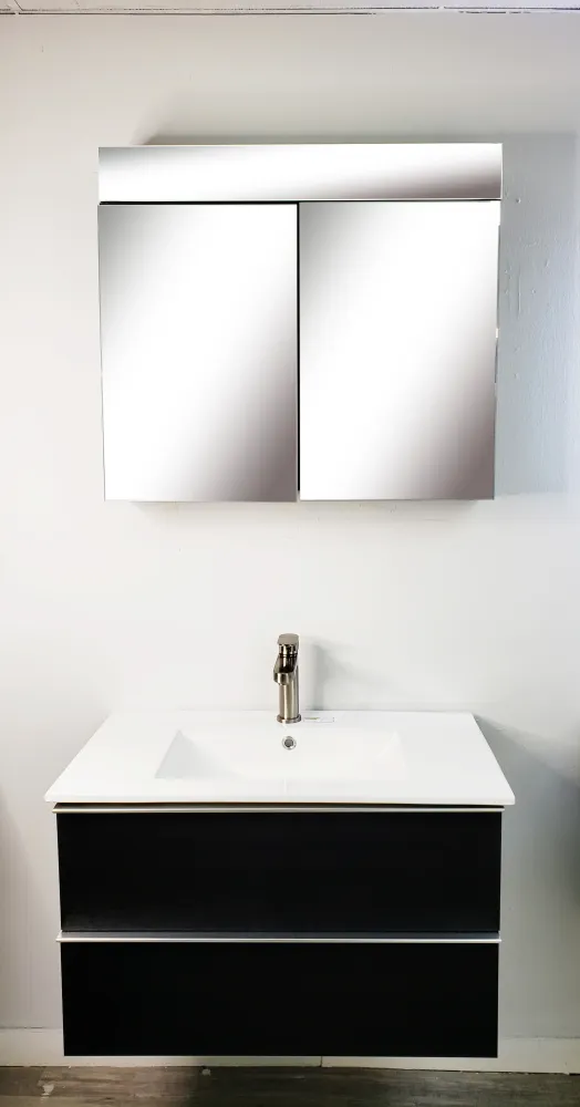 Con Certificación CE Mueble de baño en PVC (HKS128046AWE)