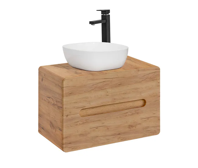 Con Certificación CE Mueble lavabo individual 80cm Arun Madera