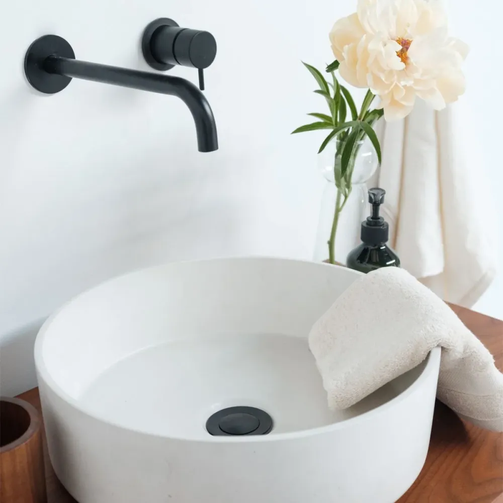 Conjunto de baño Fien Nogal - Lille Cemento blanco - 80 cm