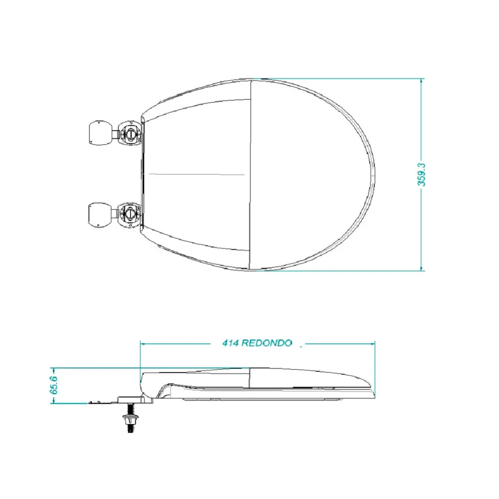 Asiento aero redondo blanco marca corona