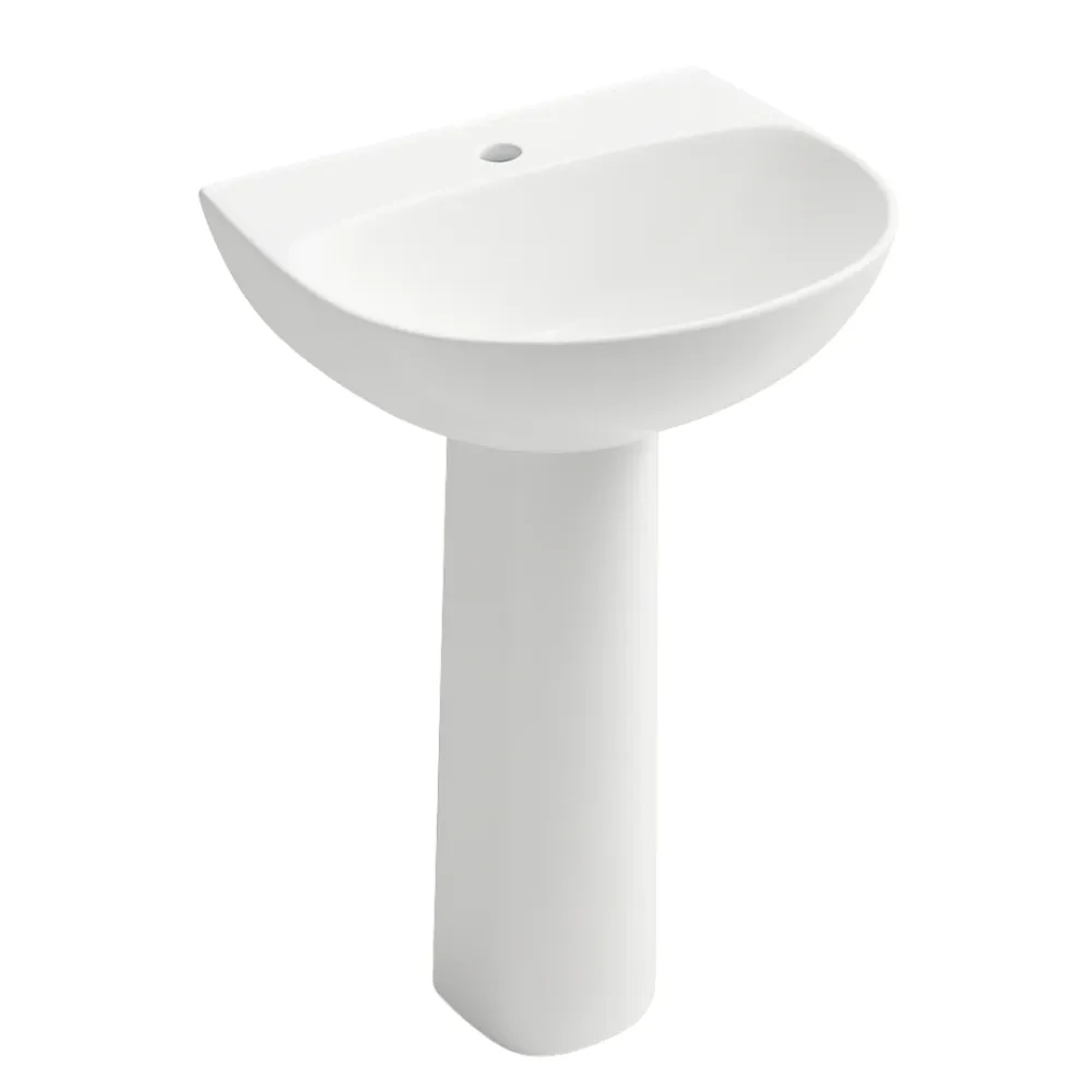 LAVABO Y PEDESTAL MANANTIAL BLANCO CORONA