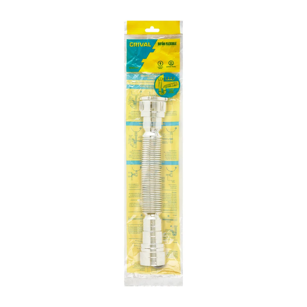 Sifón Grival Flexible Metalizado Corona