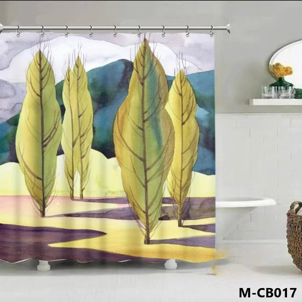 Cortina de Baño Ducha Tela Impermeable, Varios Modelos