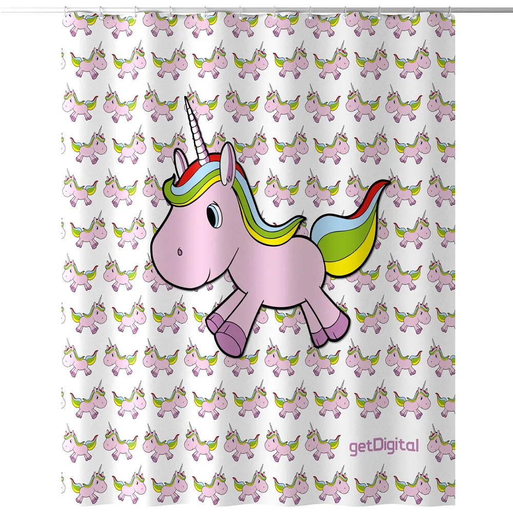 Cortina de ducha Unicornio