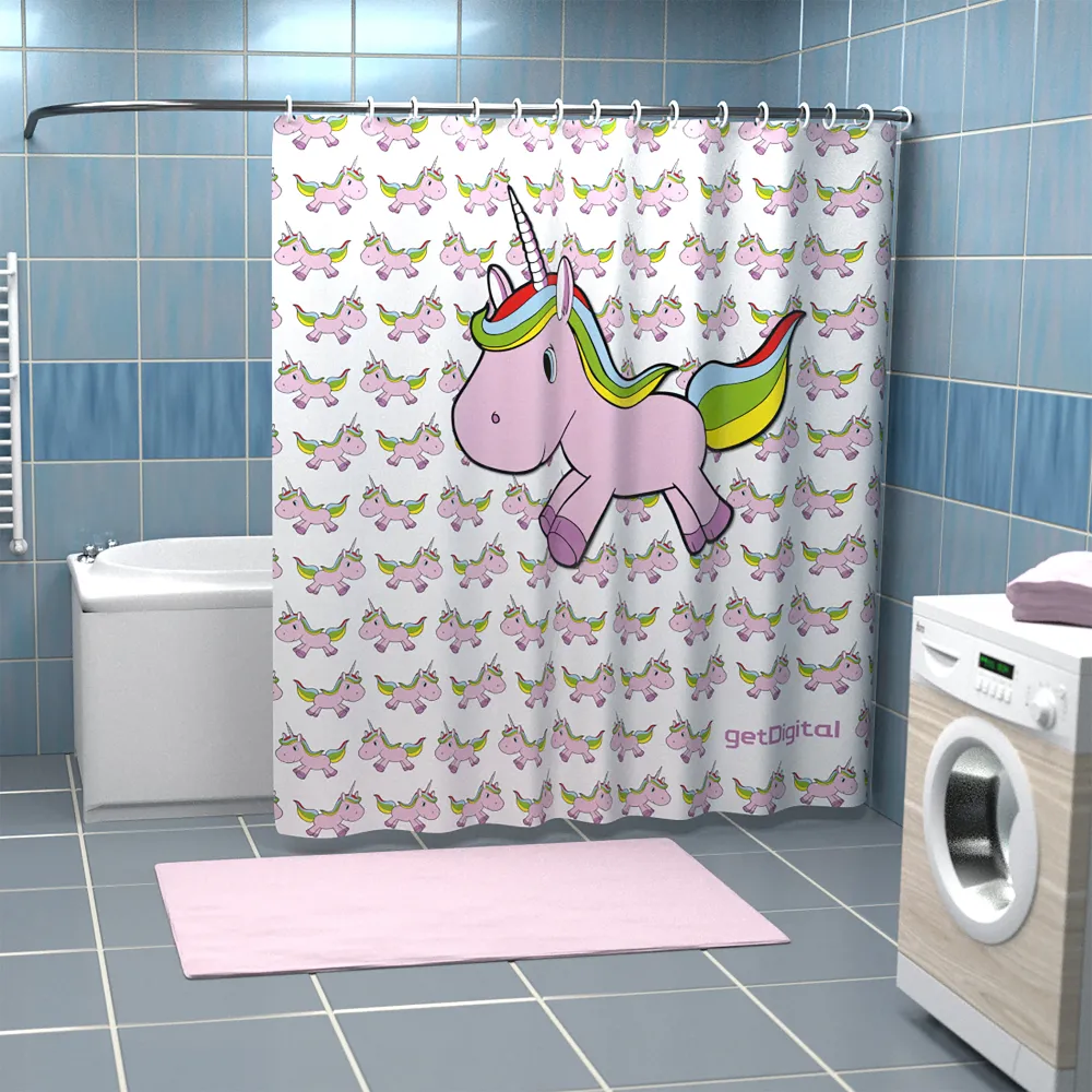 Cortina de ducha Unicornio