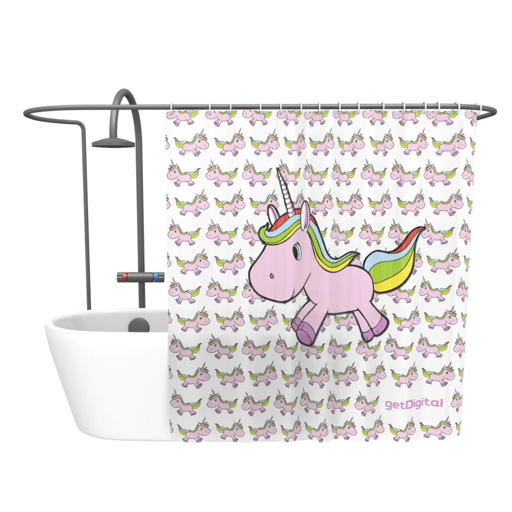 Cortina de ducha Unicornio