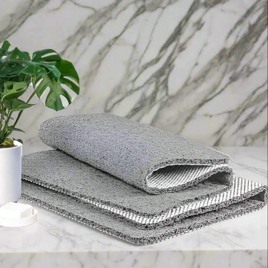 Alfombrilla COMFORTDRAIN – Alfombrilla antideslizante para ducha con sistema de desagüe higiénico Gris Cozey Maison