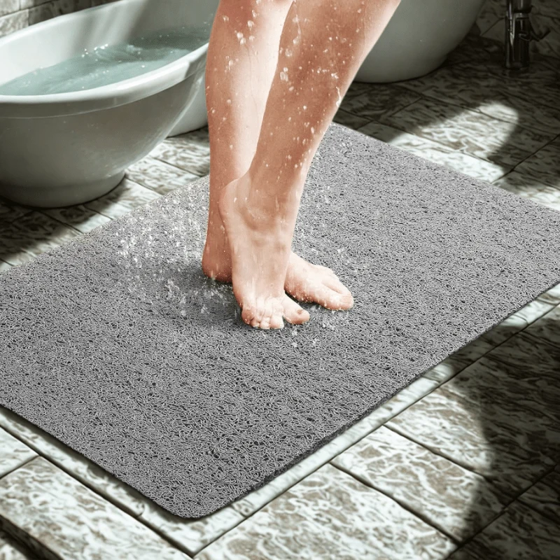 Alfombrilla COMFORTDRAIN – Alfombrilla antideslizante para ducha con sistema de desagüe higiénico Gris Cozey Maison