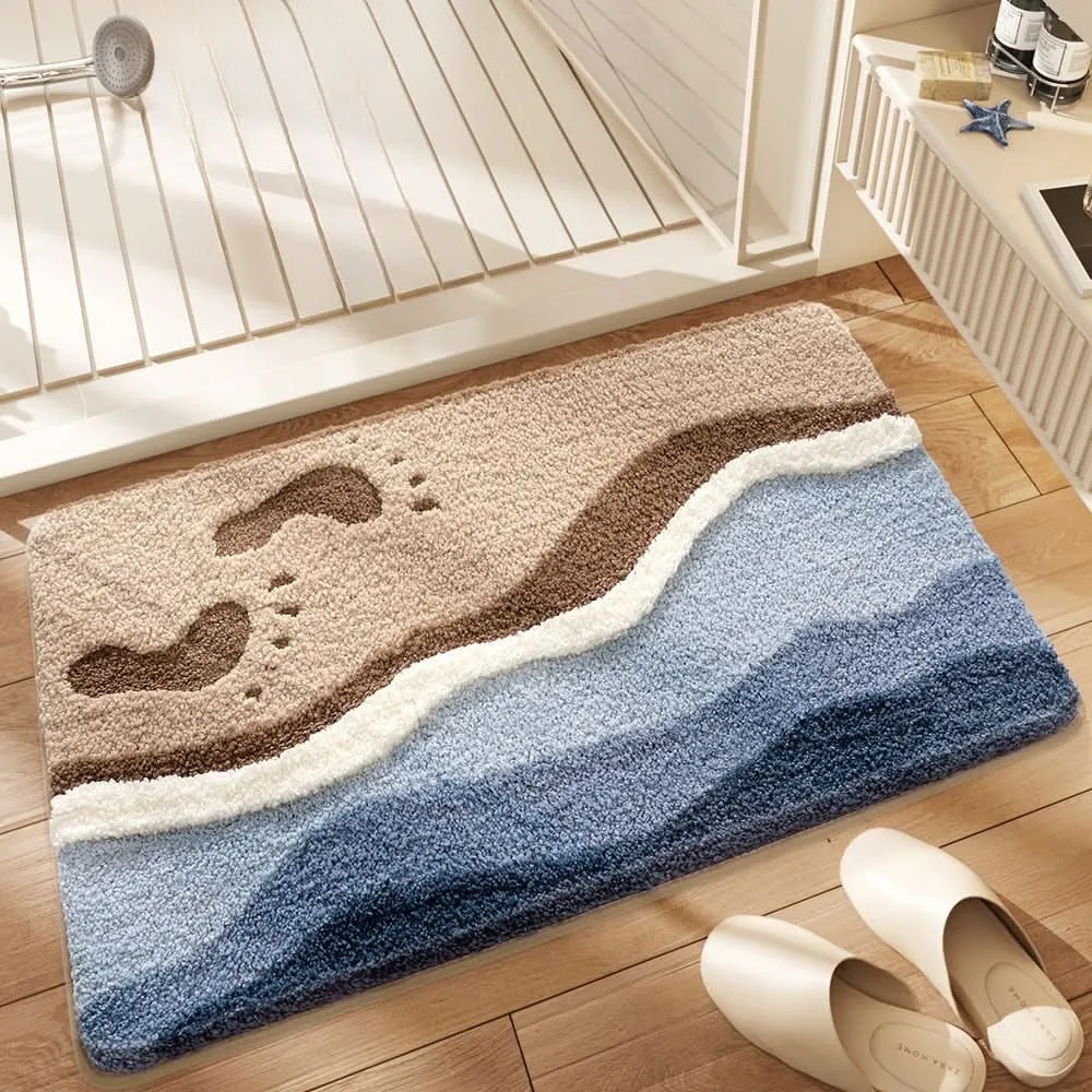 BATHLUXE – Alfombra de terreno orgánica con sensación suave y lujosa Cozey Maison