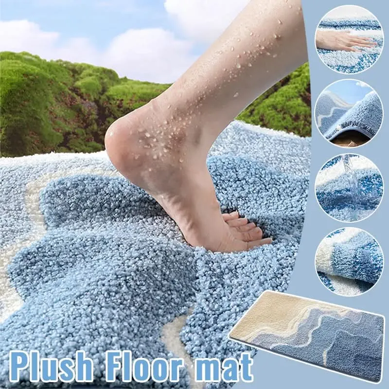 BATHLUXE – Alfombra de terreno orgánica con sensación suave y lujosa Cozey Maison