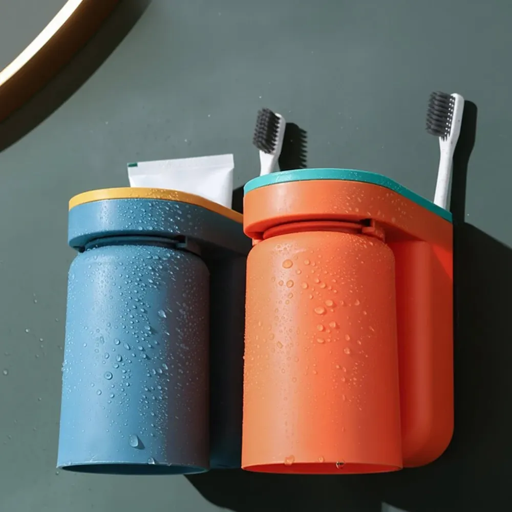 BRUSHDOCK – Soporte de pared para cepillos de dientes, montaje sin taladrar Cozey Maison