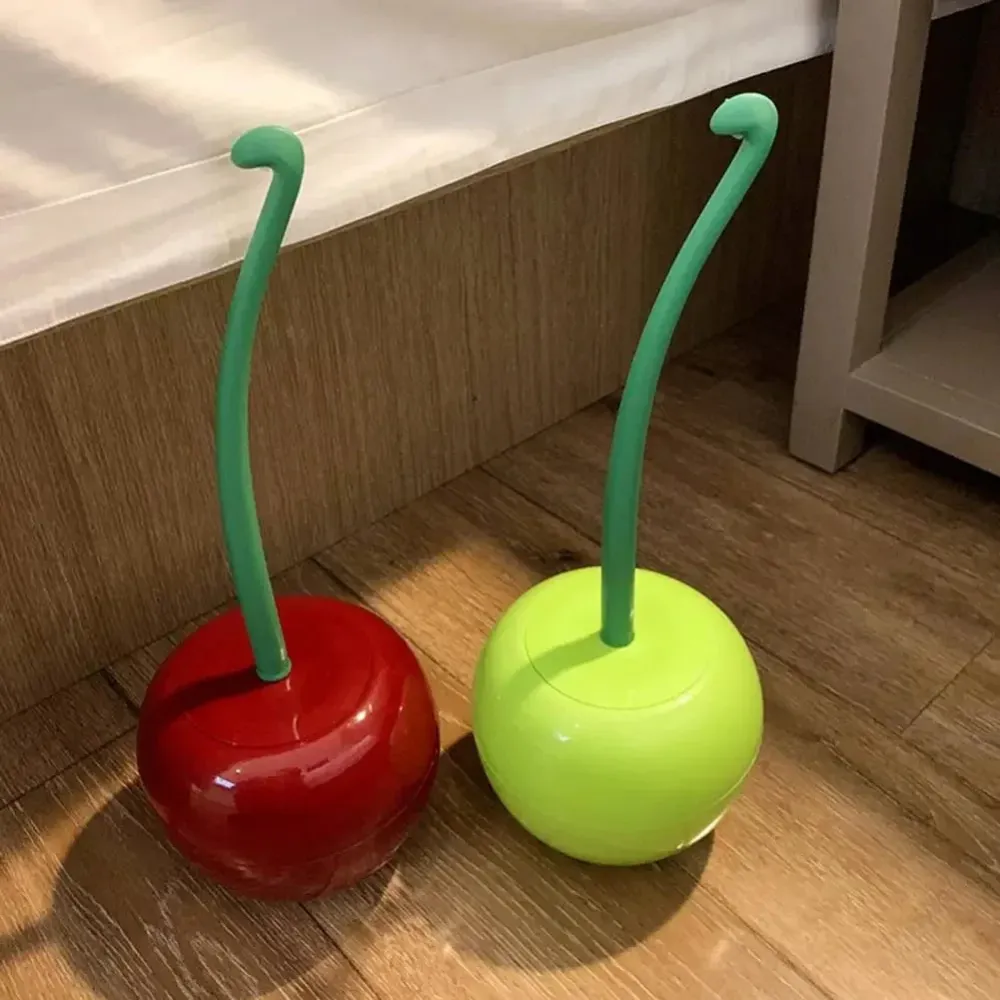 Cleanity – Cepillo para inodoro con soporte de diseño moderno Rojo Cozey Maison