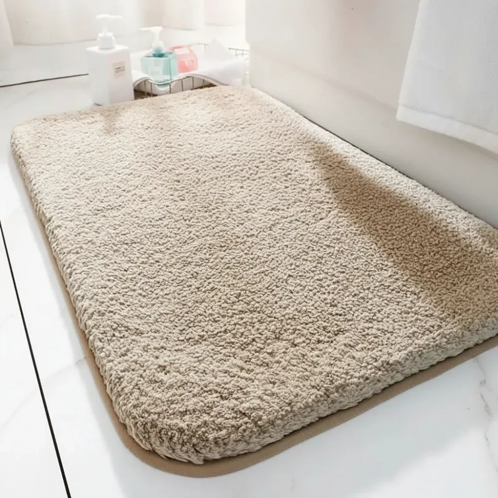 CLOUDLUXE – Alfombrilla de baño de lujo superblanda para el bienestar diario Gris Cozey Maison
