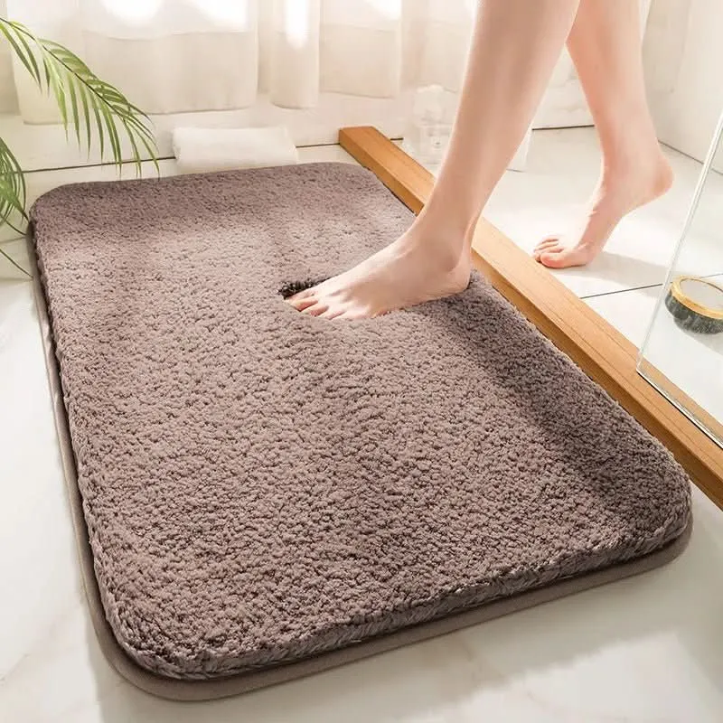 CLOUDLUXE – Alfombrilla de baño de lujo superblanda para el bienestar diario Gris Cozey Maison