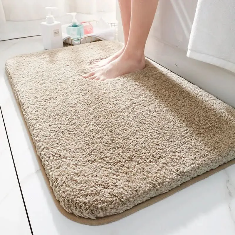 CLOUDLUXE – Alfombrilla de baño de lujo superblanda para el bienestar diario Gris Cozey Maison
