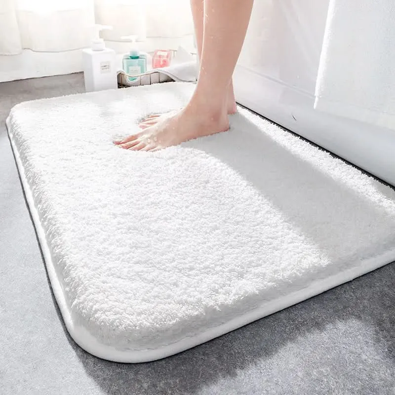 CLOUDLUXE – Alfombrilla de baño de lujo superblanda para el bienestar diario Gris Cozey Maison