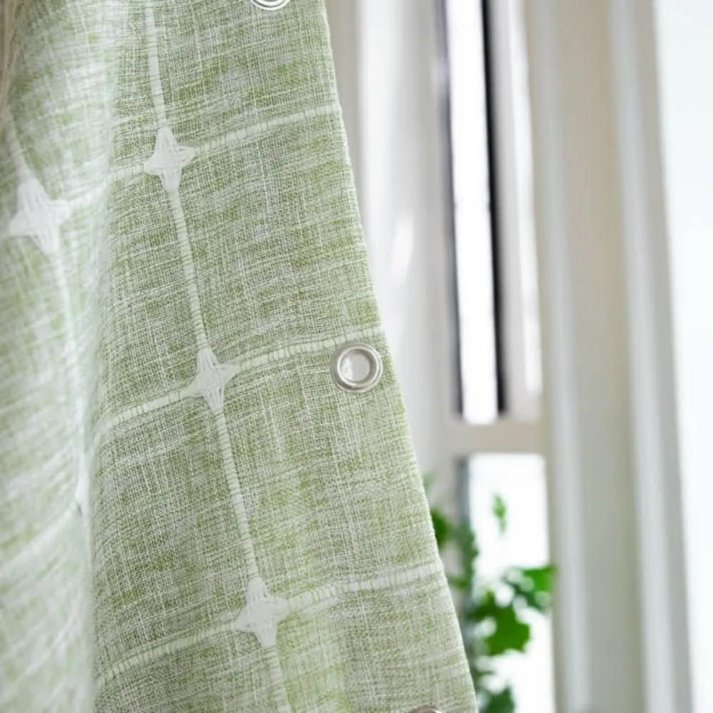COTTONHAVEN Cortina de ducha – Cortina de ducha de algodón suave con flecos para baños acogedores Naranja Cozey Maison