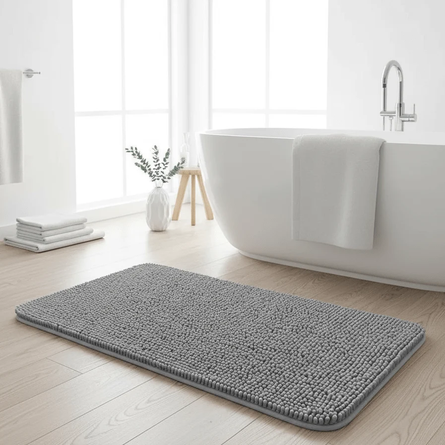 COZYBATH – Alfombra de baño de chenilla suave y antideslizante para uso diario en el baño Cozey Maison