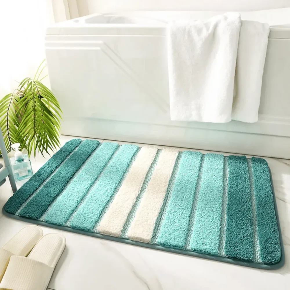 ECOFIBRA – Alfombra de baño de microfibra absorbente y de secado rápido Pizarra Cozey Maison