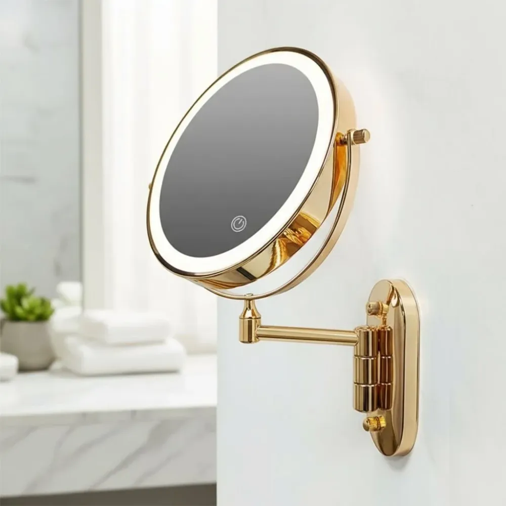 GOLDGLAM – Espejo dorado elegante y recargable Cozey Maison