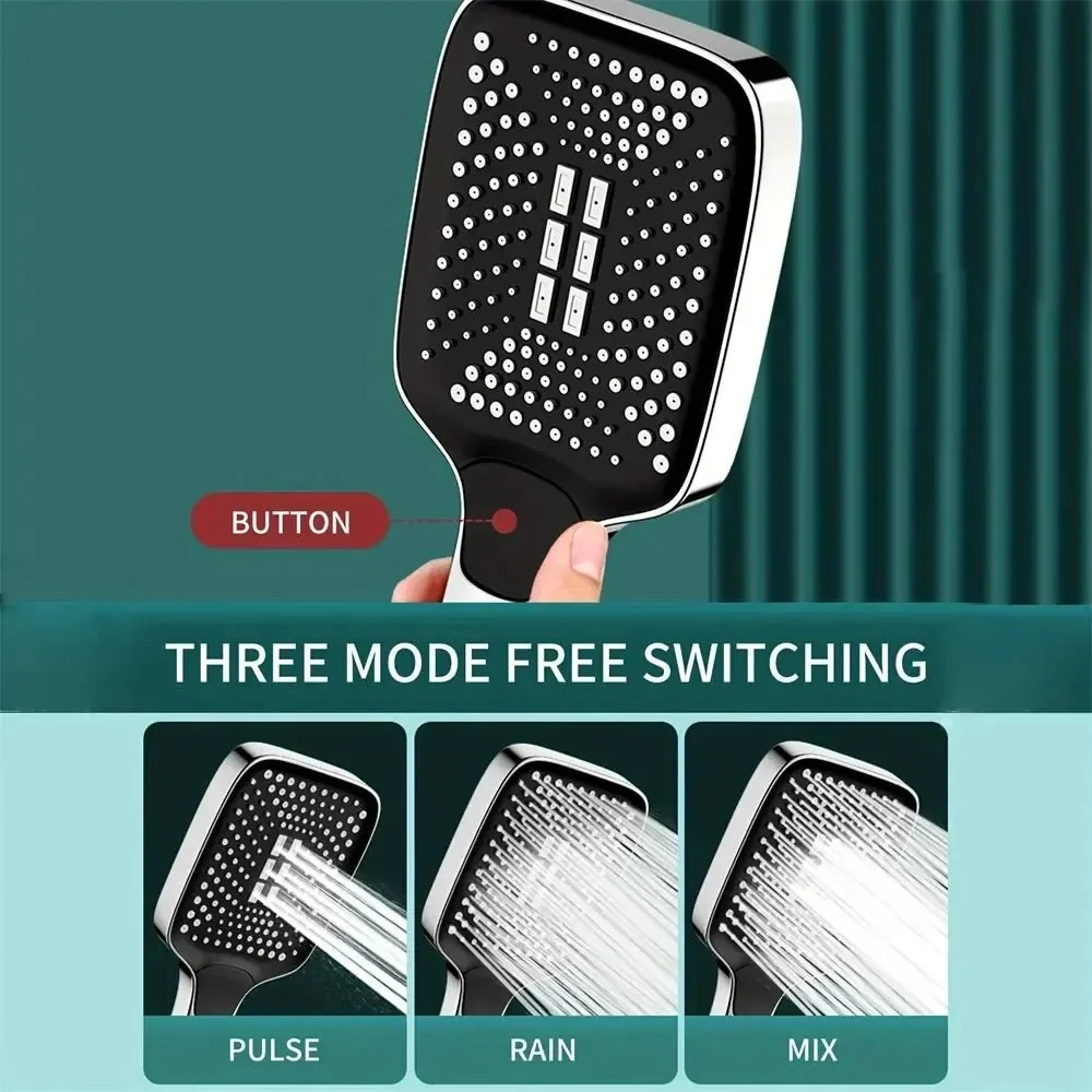 HYDROPUSH – Cabezal de ducha de mano ajustable de alta presión con 3 tipos de chorro Cozey Maison