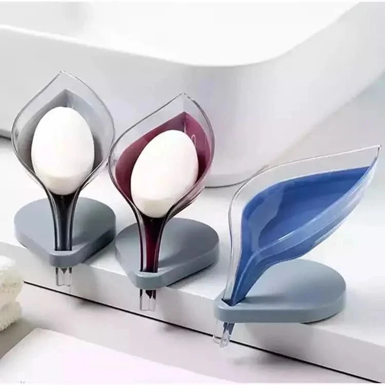 LEAFDRAIN – Soporte para jabón de baño con diseño de hoja y desagüe Cozey Maison