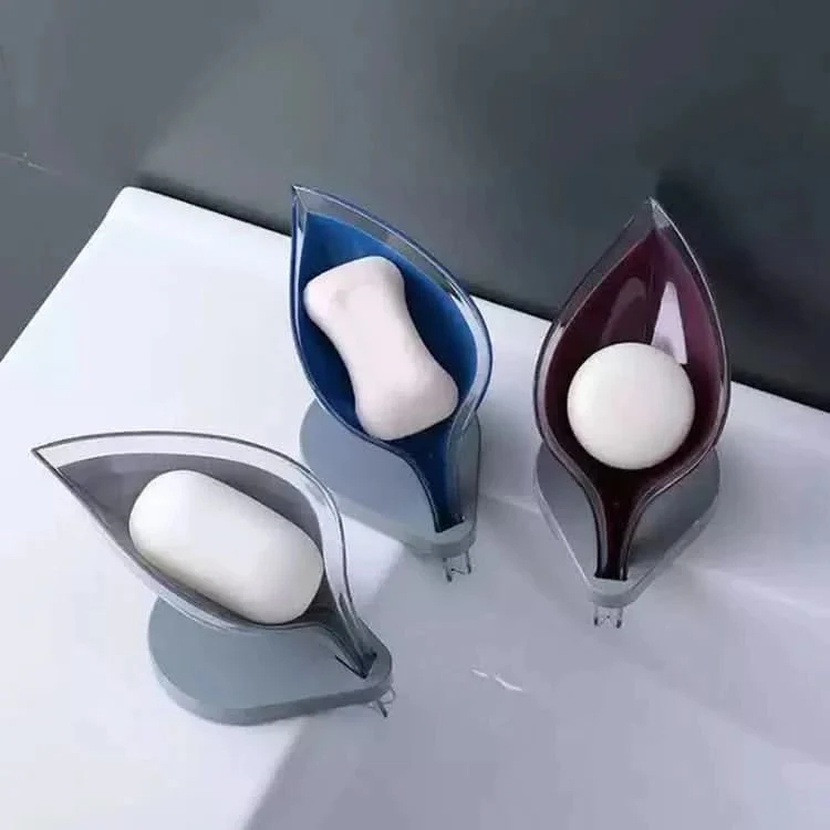LEAFDRAIN – Soporte para jabón de baño con diseño de hoja y desagüe Cozey Maison