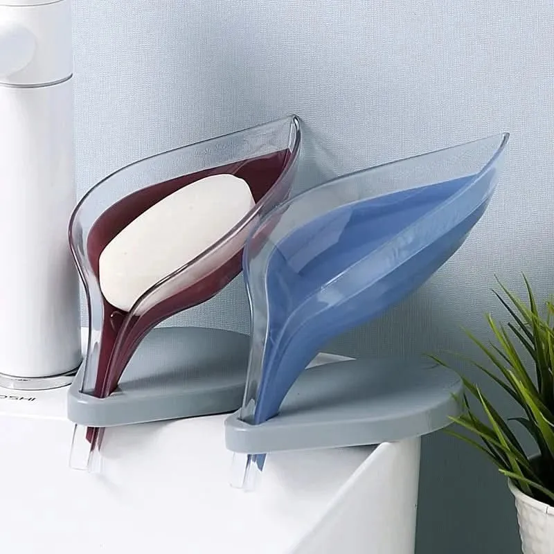 LEAFDRAIN – Soporte para jabón de baño con diseño de hoja y desagüe Cozey Maison