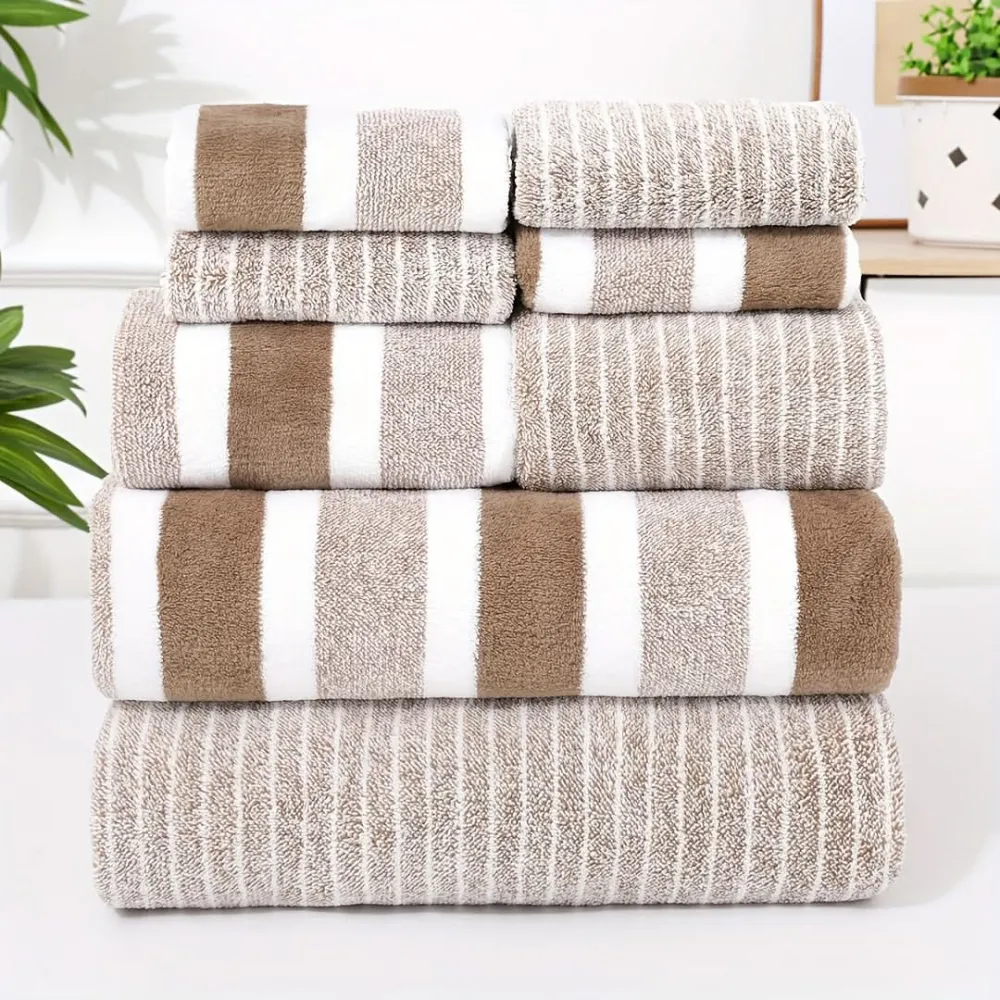 LUXUSKORALLE – Juego de toallas de baño ultra suaves y absorbentes Color Cozey Maison