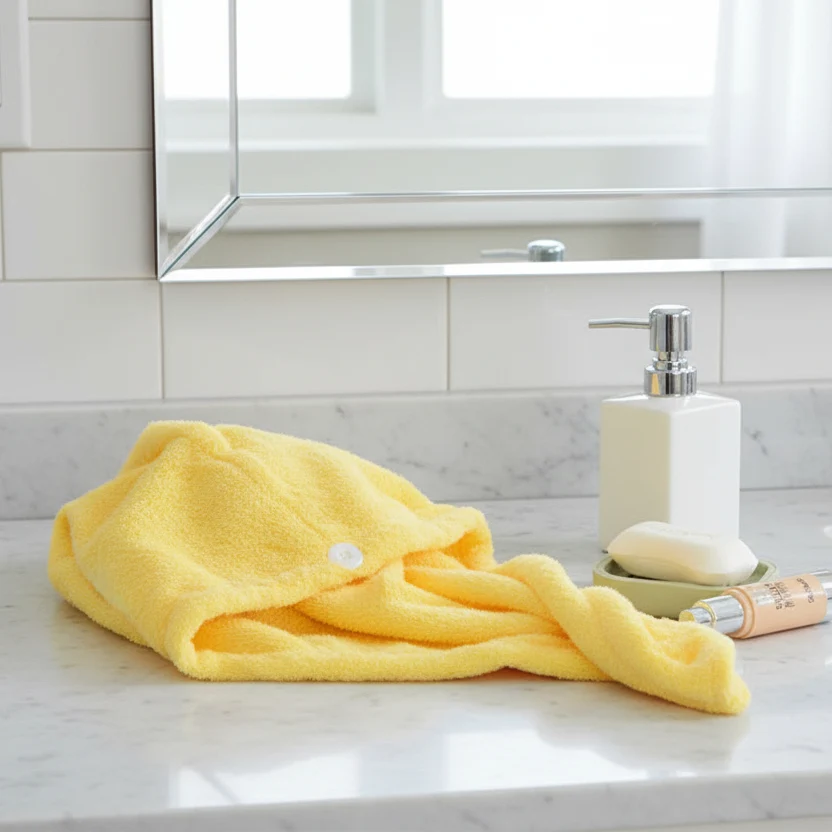 Magictowel – Turbante de microfibra para un secado rápido y cuidado del cabello Amarillo Cozey Maison