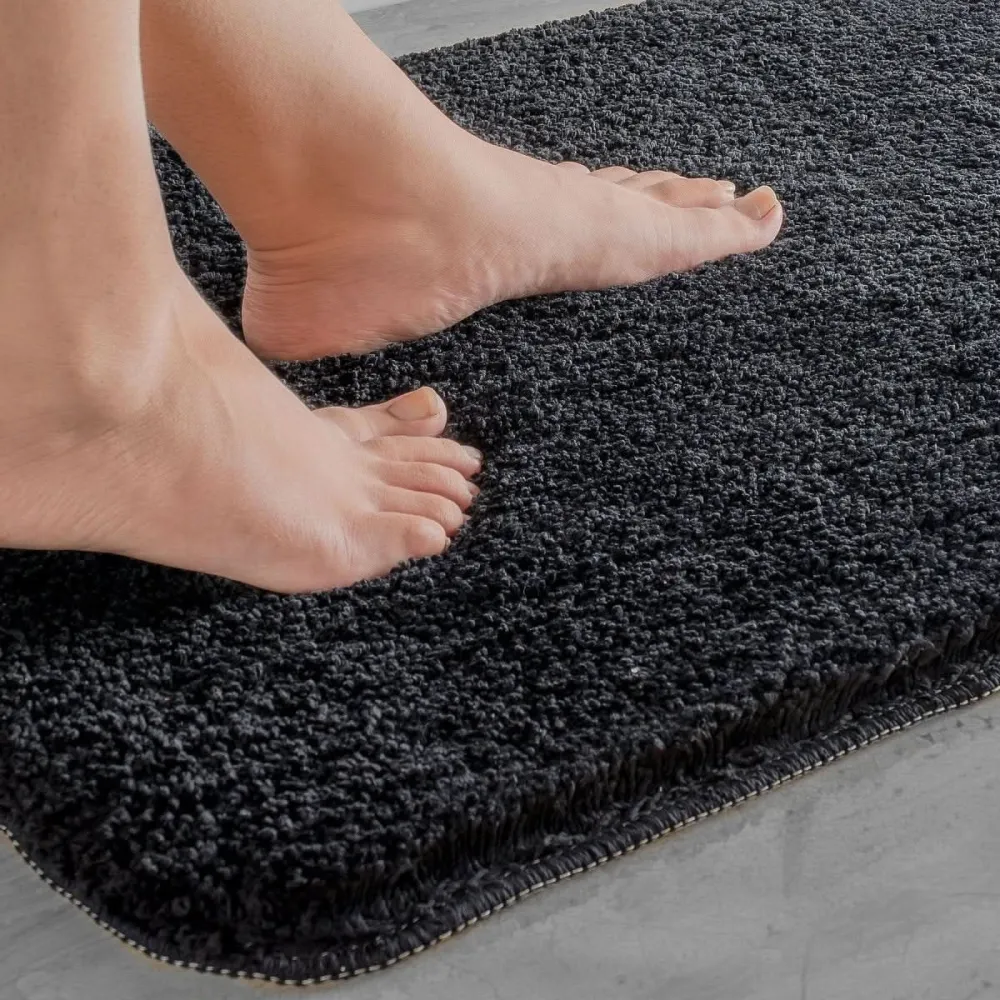 Nordura Alfombrilla de baño | Alfombrilla de microfibra suave | Secado rápido y antideslizante | Alfombra de baño moderna...