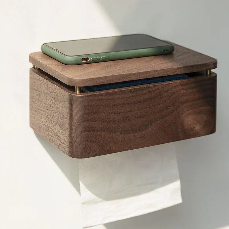 OAKESSENCE – Soporte minimalista para papel higiénico de madera para baños modernos Cozey Maison