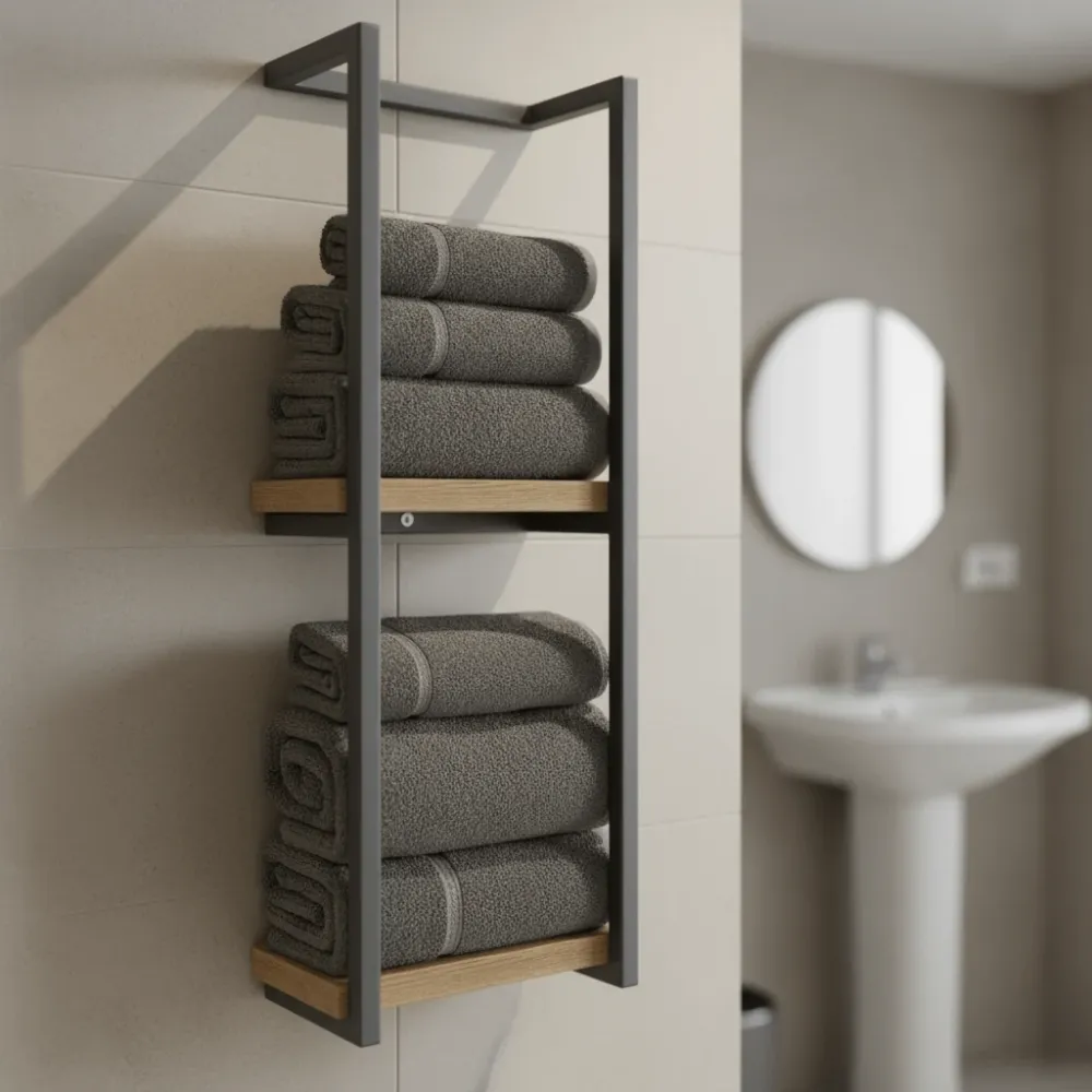 PUREDRY – Elegante toallero de pared – Acabado de acero inoxidable resistente al óxido Cozey Maison