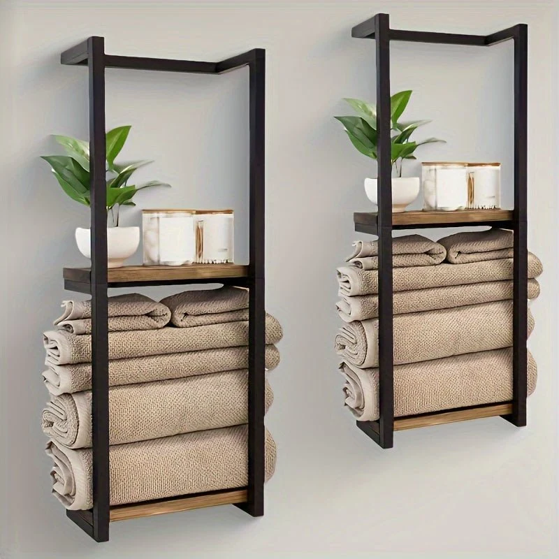 PUREDRY – Elegante toallero de pared – Acabado de acero inoxidable resistente al óxido Cozey Maison